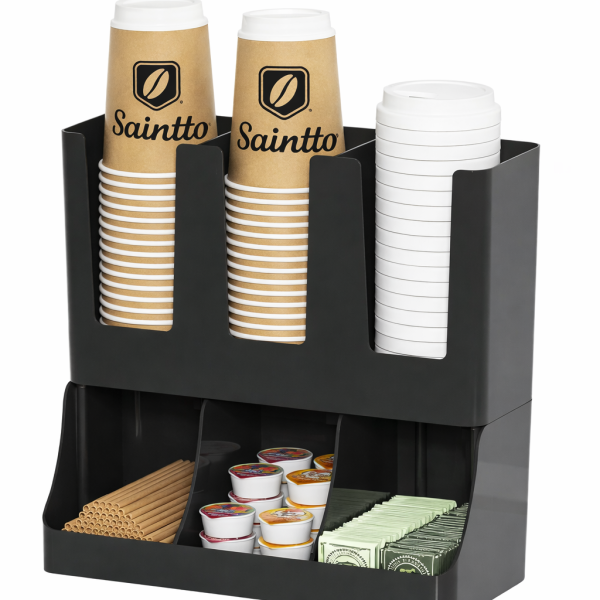 Portavasos de pared con diseño funcional